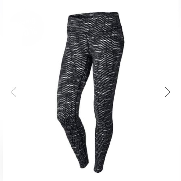 Nike womens Epic Run Printed Tights black/white size XS - Picture 2 of 3